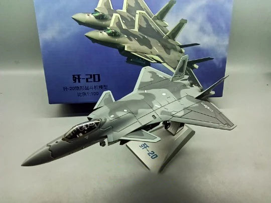 Chengdu J-20 | Escala 1:100 (~20,7cm) | Em Liga Metálica | China | Caça Furtivo