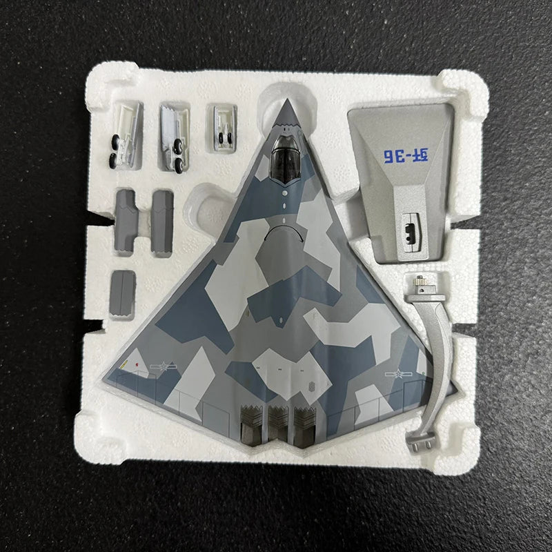 J-36 | Escala 1:144 (~12,5 cm) | Aleación Metálica | China | Modelo de Avión de Combate