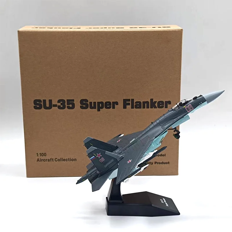 Su-35 Flanker | Escala 1:100 (~17,5 cm) | Aleación Metálica | Rusia | Caza, Modelo de Colección