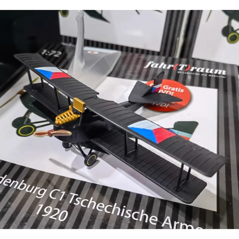 Biplano Hansa-Brandenburg | Escala 1:72 | De Aleación Metálica | Austria-Hungría | Con Soporte para Exhibición