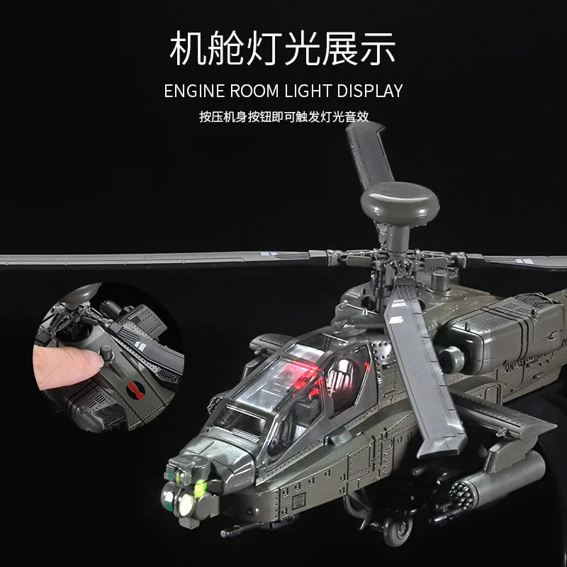 AH-64 Apache | Escala 1:32 (~16,5 cm) | Aleación Metálica | EE. UU. | Helicóptero de Ataque