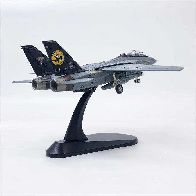 F-14D Tomcat | Escala 1:100 (~19,1 cm) | En Aleación Metálica | EE. UU. | Alas Variables y con Soporte de Exhibición