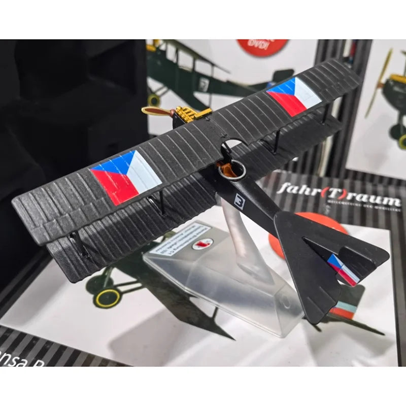 Biplano Hansa-Brandenburg | Escala 1:72 | De Aleación Metálica | Austria-Hungría | Con Soporte para Exhibición