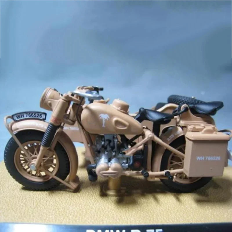 BMW R75 Motocicleta Triciclo | Escala 1:24 | En aleación metálica | Alemania | Prototipo de 750cc para colección