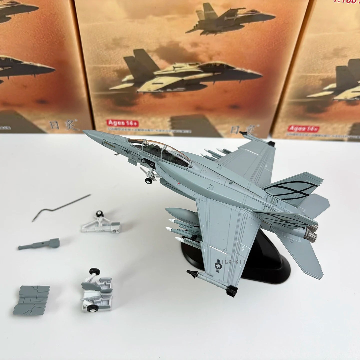 F/A-18 Hornet | Escala 1:100 (~19,0 cm) | Aleación Metálica | EE. UU. | Caza Embarcado para Exhibición y Colección