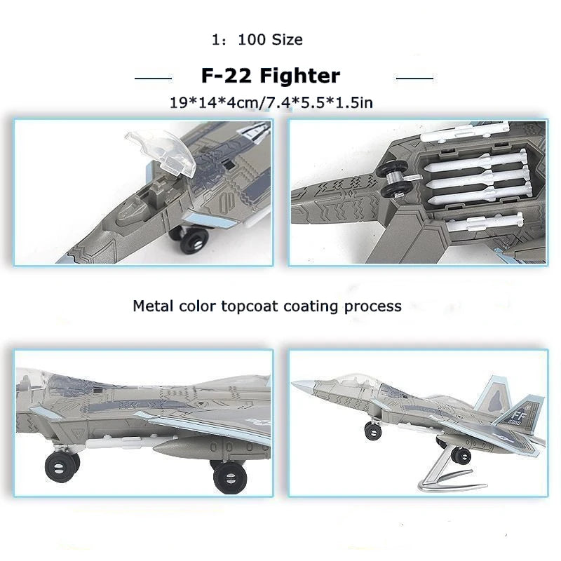 F-14 Tomcat | Escala 1:72 (27cm x 27cm) | Alas Móviles | Versión Estándar en Plástico