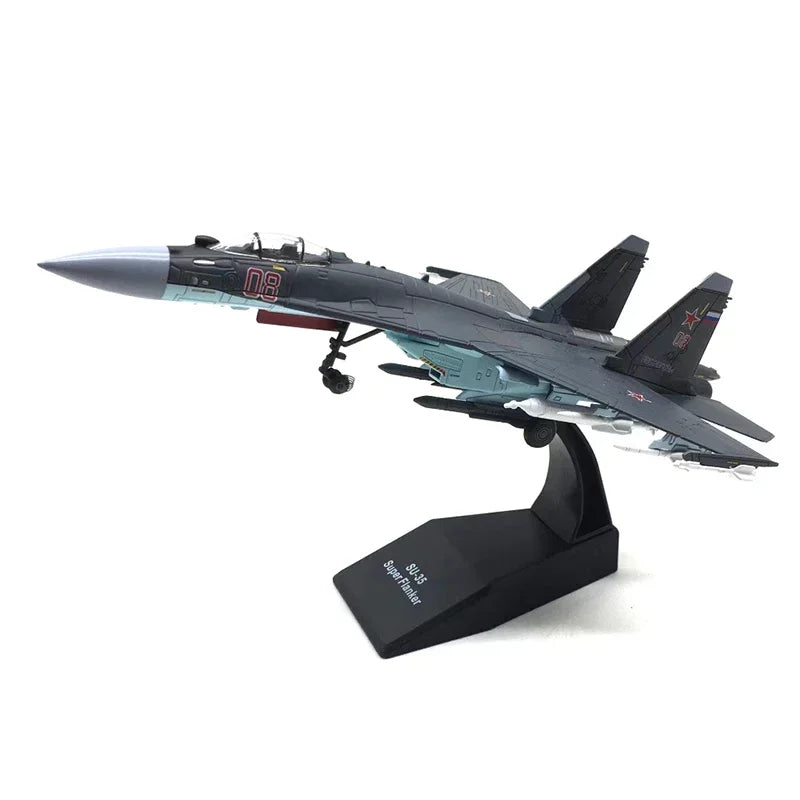 Su-35 Flanker | Escala 1:100 (~17,5 cm) | Aleación Metálica | Rusia | Caza, Modelo de Colección