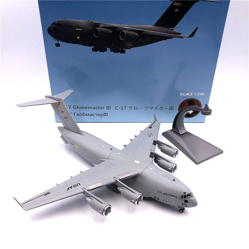 C-17 Globemaster III | Escala 1:200 (~27,4 cm) | En Aleación Metálica | EE. UU. | Aeronave de Transporte Militar para Colección