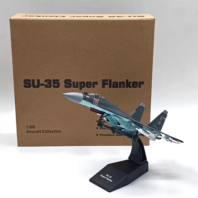 Su-35 Flanker | Escala 1:100 (~17,5 cm) | Aleación Metálica | Rusia | Caza, Modelo de Colección