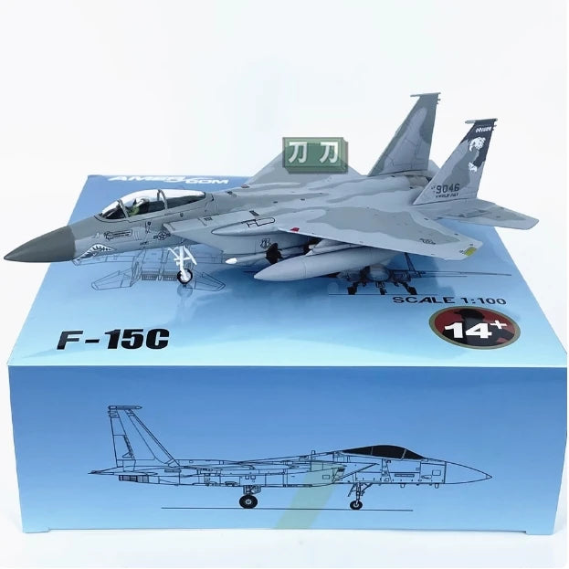 F-15C Eagle | Escala 1:100| En Aleación Metálica | EE. UU. | Caza Militar con Pintura de Tiburón