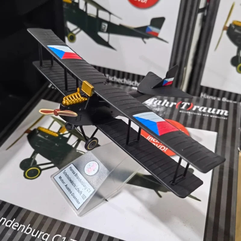 Biplano Hansa-Brandenburg | Escala 1:72 | De Aleación Metálica | Austria-Hungría | Con Soporte para Exhibición