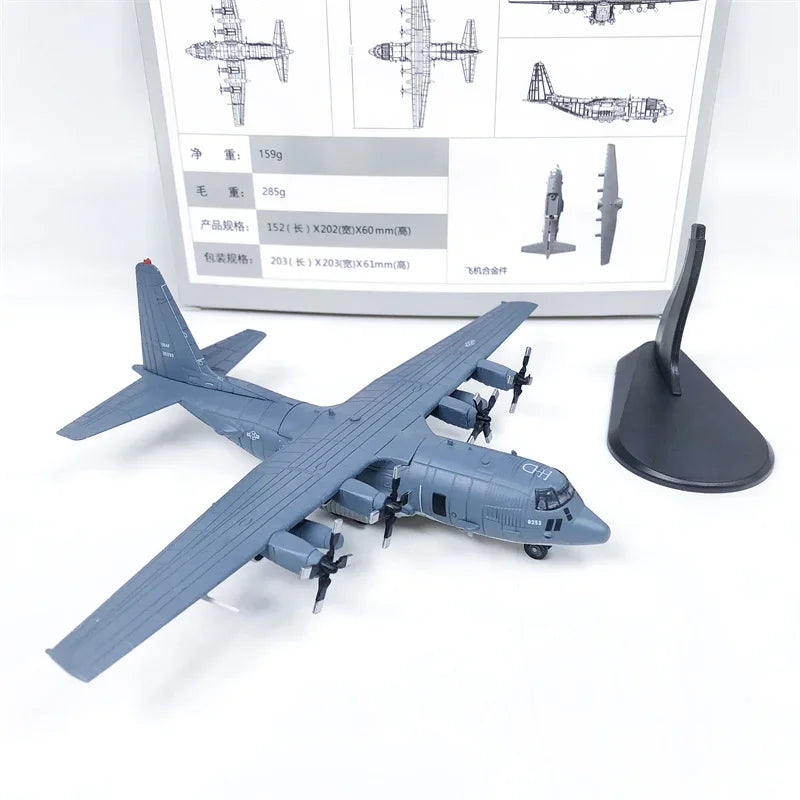AC-130U Gunship | Escala 1:200| En Aleación Metálica | EE. UU. | Aeronave de Apoyo Aéreo Armado para Colección