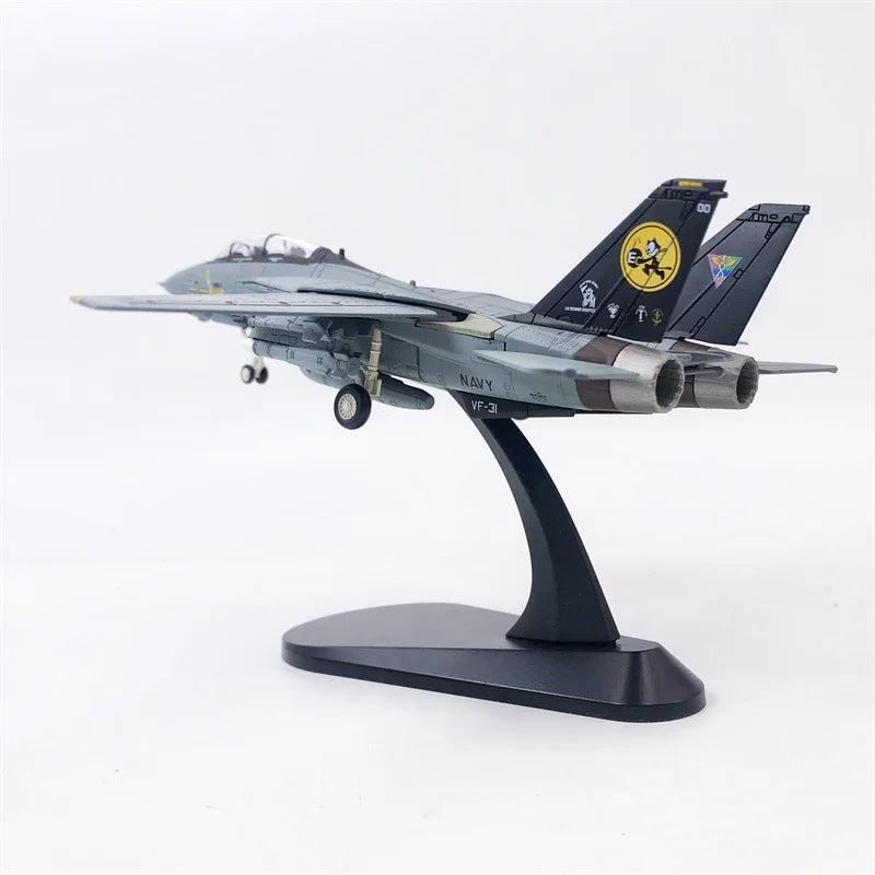 F-14D Tomcat | Escala 1:100 (~19,1 cm) | En Aleación Metálica | EE. UU. | Alas Variables y con Soporte de Exhibición