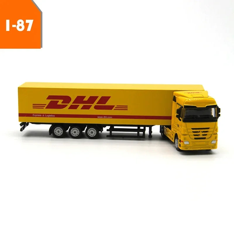 DHL Container Truck | Escala 1:87 (~8,0 cm) | En aleación metálica | Alemania | Vehículo de transporte para exhibición