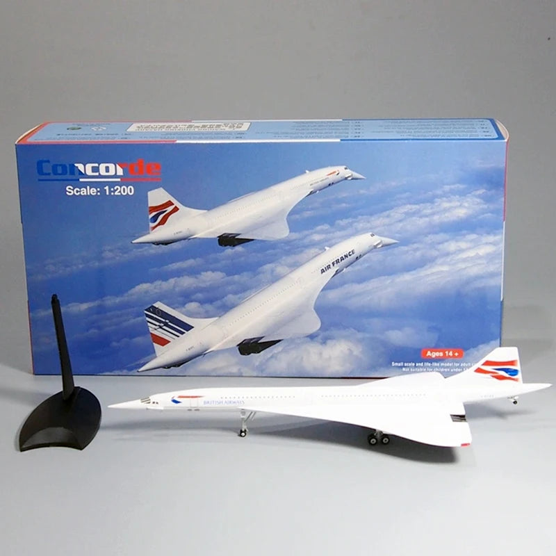 Concorde | Escala 1:200 | En aleación metálica | Francia & Reino Unido | Air France & British Airways