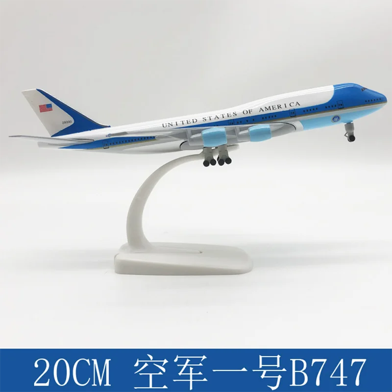Boeing 747-300 Air Force One | Escala 1:400 (~17,1 cm) | En aleación metálica | EE. UU. | Con soporte y tren de aterrizaje