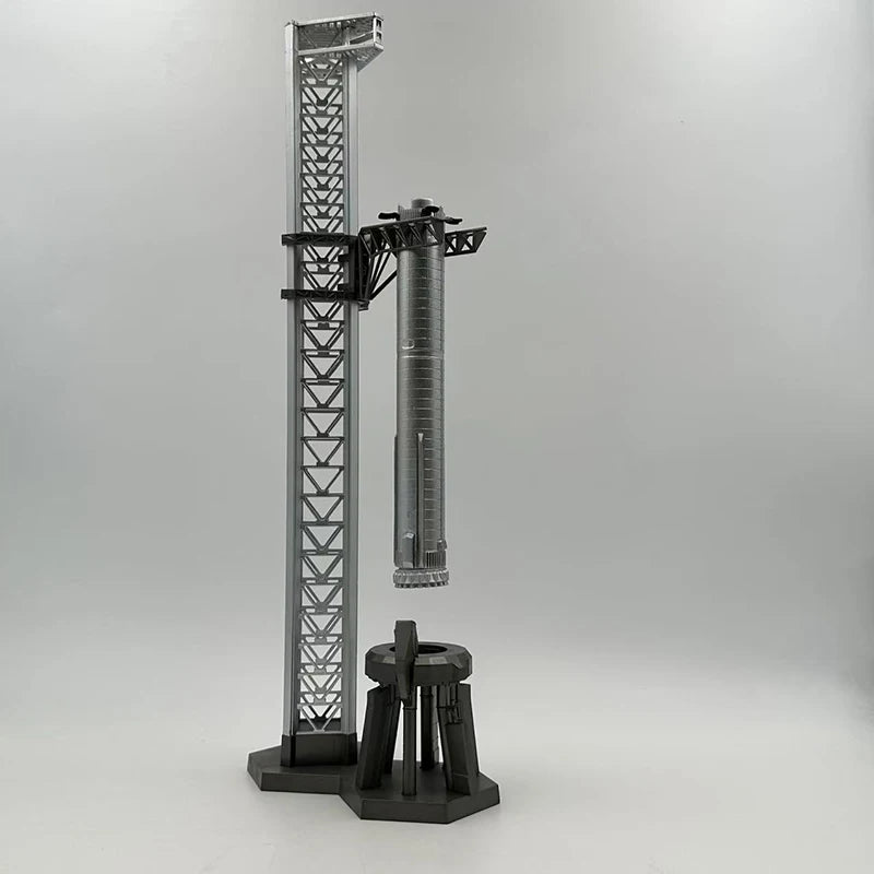 Falcon Heavy & Starship | Escala 1:400 (~17 cm y ~12,2 cm) | En Aleación Metálica | EE. UU. | Cohetes Espaciales de Colección