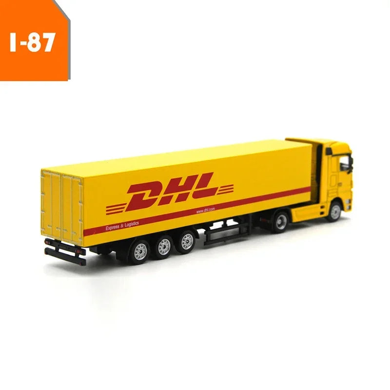 DHL Container Truck | Escala 1:87 (~8,0 cm) | En aleación metálica | Alemania | Vehículo de transporte para exhibición