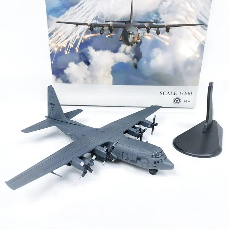 Lockheed AC-130H Gunship | Escala 1:200 | En aleación metálica | EE. UU. | Aeronave de apoyo aéreo armado