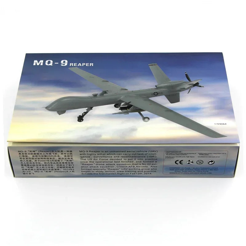 MQ-9 Reaper | Escala 1:72 (~21,5 cm) | En Aleación Metálica | EE. UU. | Aeronave de Reconocimiento para Exhibición