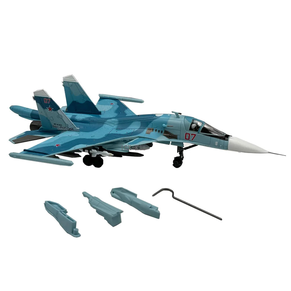 Sukhoi Su-34 Fullback | Escala 1:100 (~21,5 cm) | Aleación Metálica | Rusia | Caza-Bombardero para Exhibición y Colección