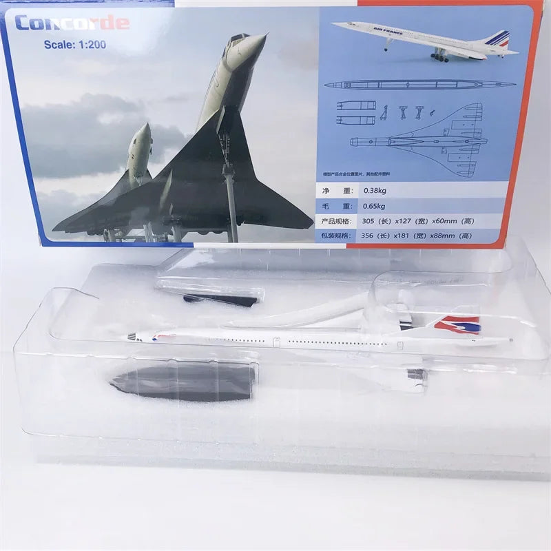 Concorde | Escala 1:200 | En aleación metálica | Francia & Reino Unido | Air France & British Airways