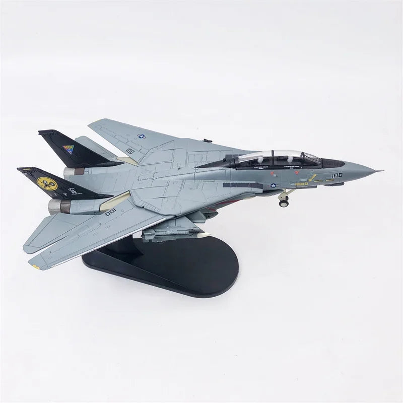 F-14 Tomcat | Escala 1:100 (18,1 cm) alas móviles | Aleación Metálica | EE. UU. | Con Base para Exhibición