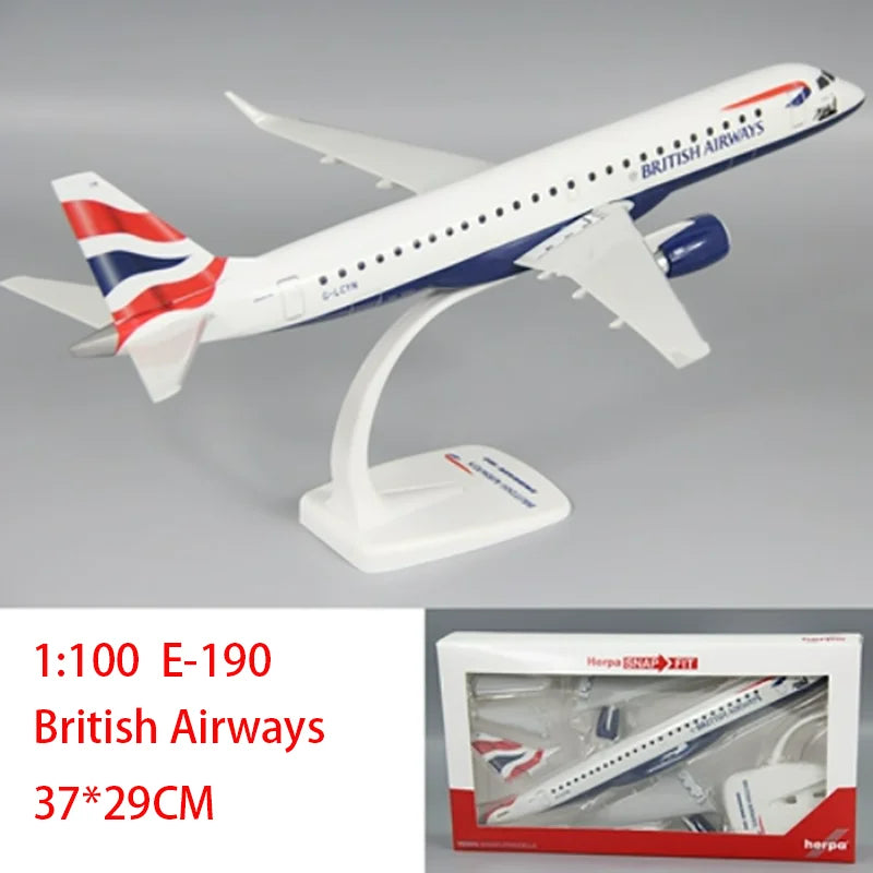 Embraer E-190 | Escala 1:100 (~31,4 cm) | En Plástico | Brasil | Versión Air France / British Airways para Colección