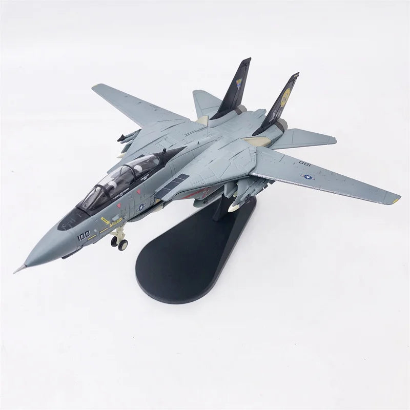 F-14D Tomcat | Escala 1:100 (~19,1 cm) | En Aleación Metálica | EE. UU. | Alas Variables y con Soporte de Exhibición