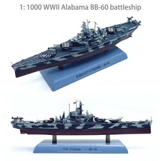 USS Alabama BB-60 | Escala 1:1000 (~26,3 cm) | Aleación Metálica | EE. UU. | Para Exhibición