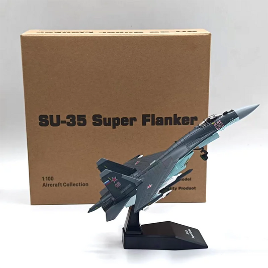 Su-35 Flanker | Escala 1:100 (~17,5 cm) | Aleación Metálica | Rusia | Caza, Modelo de Colección