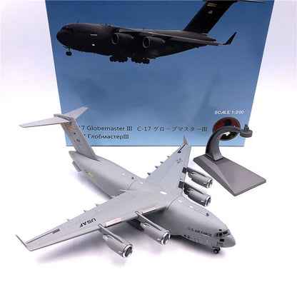 C-17 Globemaster III | Escala 1:200 (~27,4 cm) | En Aleación Metálica | EE. UU. | Aeronave de Transporte Militar para Colección