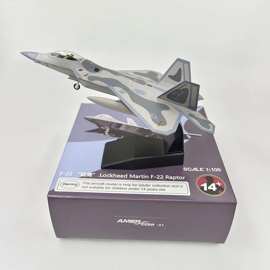 F-22 Raptor | Escala 1:100 (~18,9 cm) | En Aleación Metálica | EE. UU. | Caza de 5ª Generación para Colección