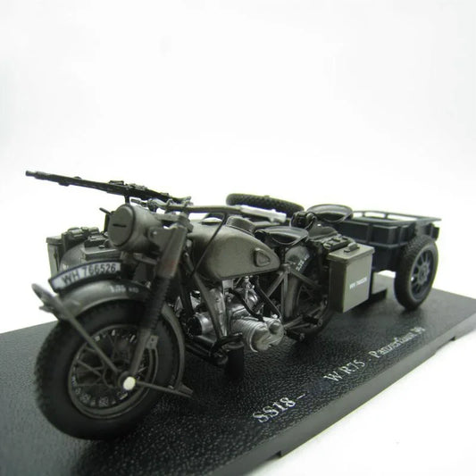 BMW R75 Motocicleta Triciclo | Escala 1:24 | En aleación metálica | Alemania | Prototipo de 750cc para colección