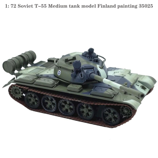 Tanque Mediano T-55 | Escala 1:72 (~12,0 cm) | Plástico | Rusia | Pintura de Finlandia, Producto Finalizado para Colección