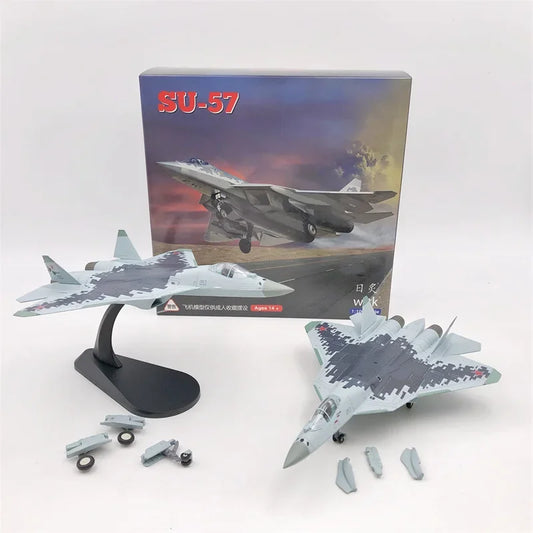 Su-57 | Escala 1:100 | En Aleación Metálica | Rusia | Caza de 5ª Generación para Colección