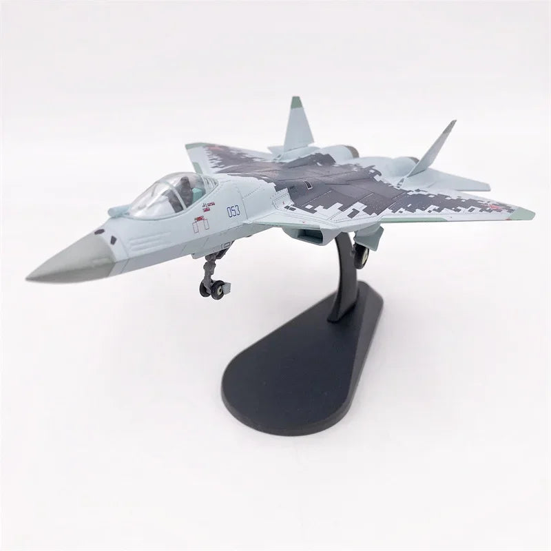 Su-57 | Escala 1:100 | En Aleación Metálica | Rusia | Caza de 5ª Generación para Colección