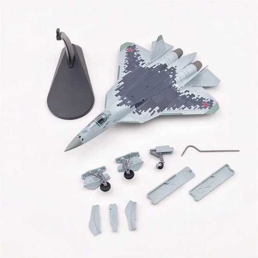 Su-57 | Escala 1:100 | En Aleación Metálica | Rusia | Caza de 5ª Generación para Colección