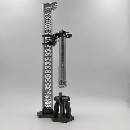 Falcon Heavy & Starship | Escala 1:400 | En Aleación Metálica | EE. UU. | Cohetes Espaciales de Colección