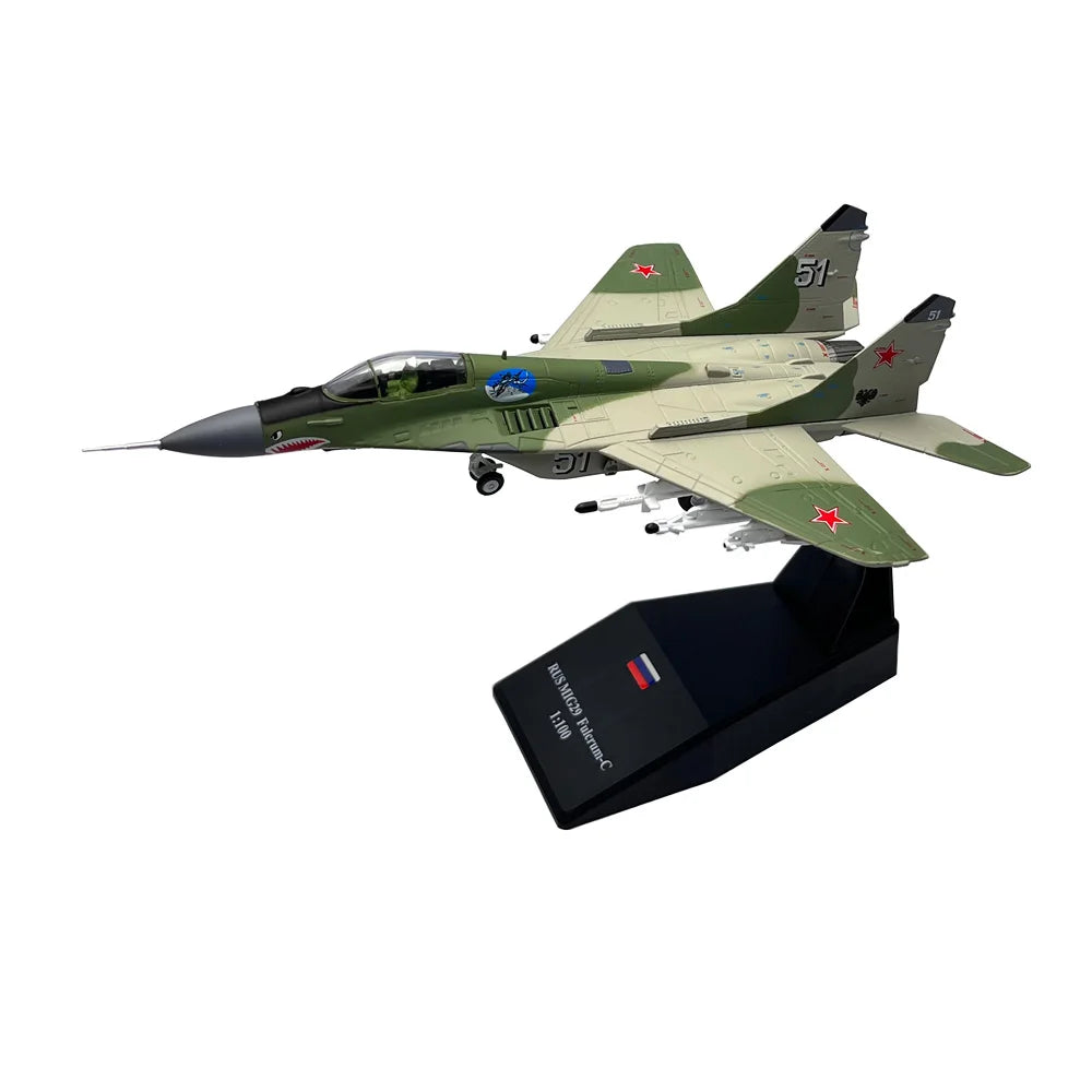 MiG-29 Fulcrum C | Escala 1:100 (~16,7 cm) | Aleación Metálica | Rusia | Caza Militar